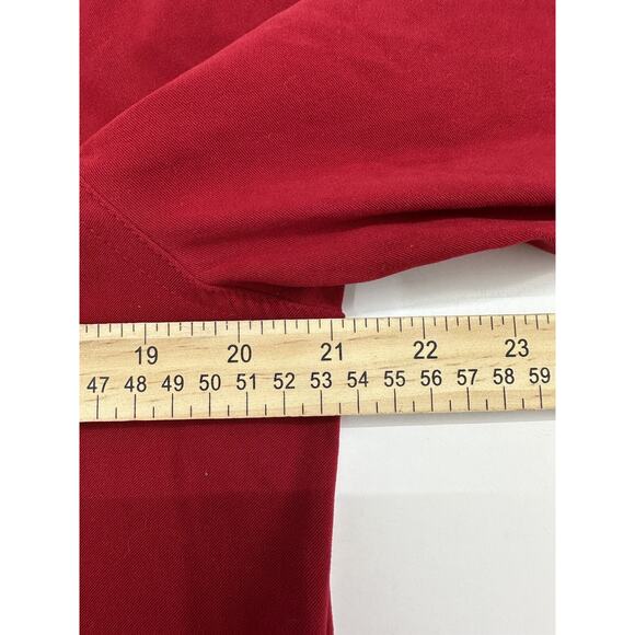 Womens Appleseeds Top Size Large Red Long Sleeve Button Up - Picture 13 of 16